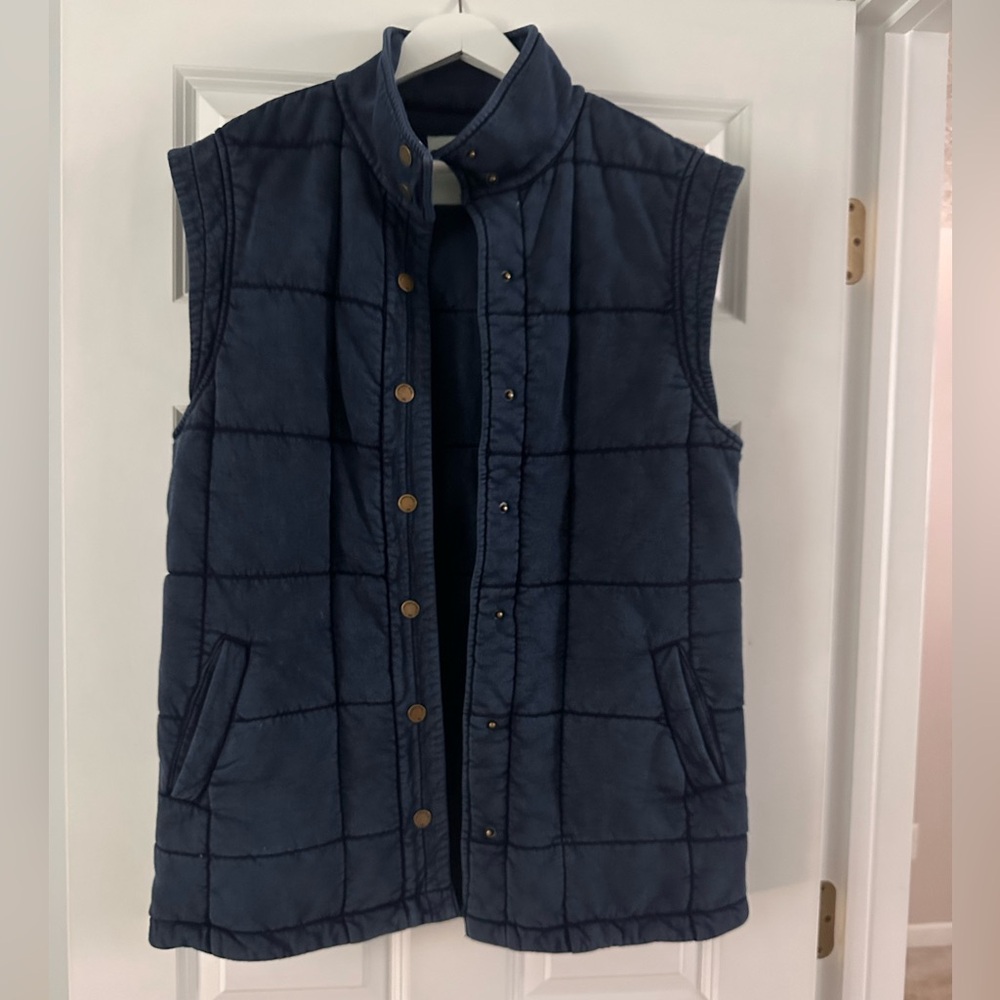 The Normal Brand Navy Quilted Vest